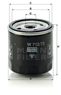 filtru ulei W 712/75 MANN-FILTER